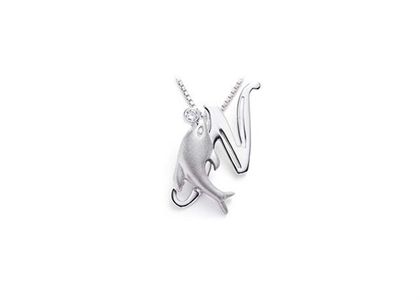 Rhodium Plated | Alphabet Pendants